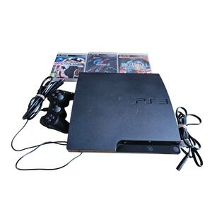 Sony PlayStation 3 PS3 Slim 320GB Console CECH-3001B Bundle 3 Games & Controller